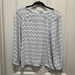 White/Blue Loft Blouse